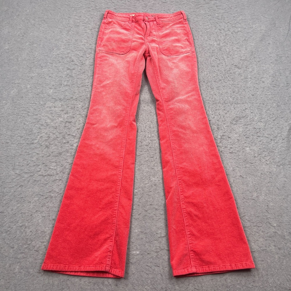 Pilcro Anthropologie Pants Women's 28 Tall Pink Icon Corduroy Flare Bootcut Boho